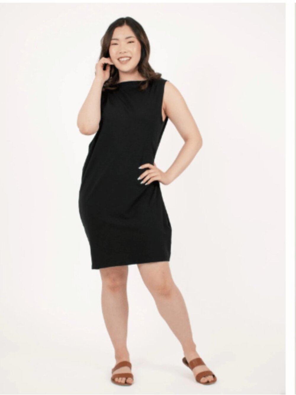 Encircled Black Sleeveless Revolve Dress - Size Small